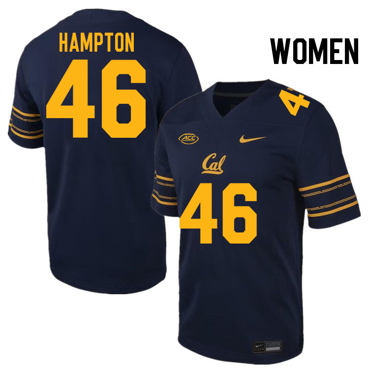 Women #46 Aaron Hampton California Golden Bears ACC Conference College Football Jerseys Stitched Sal